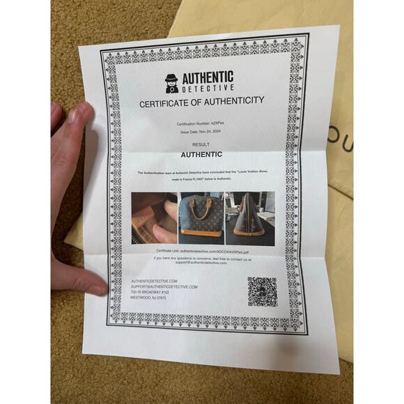 Louis Vuitton LV Monogram Alma Bag Authentic w/ Certificate - Picture 12 of 12